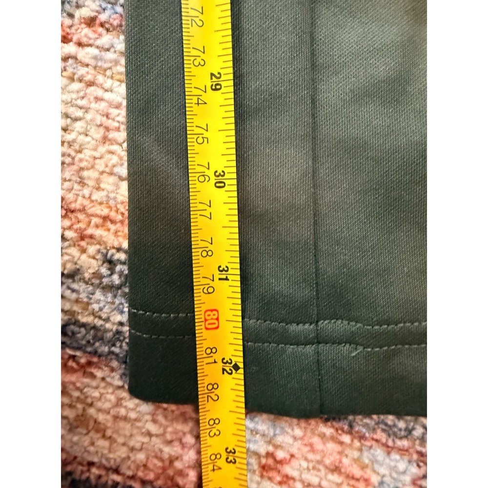 Athleta Tempo Mid Rise Wide Leg Track Pant Elm Green Sporty Side Stripe Med Tall - Picture 7 of 11